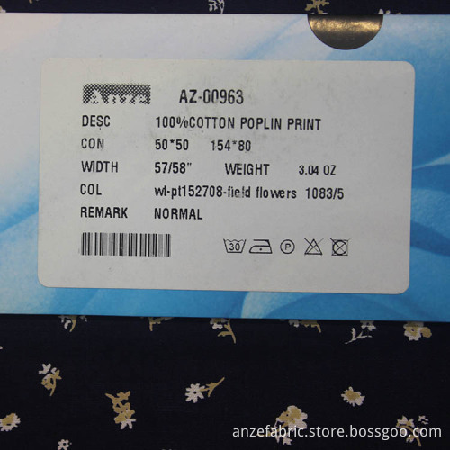 Nouveau tissu 100% coton imprimé fleur